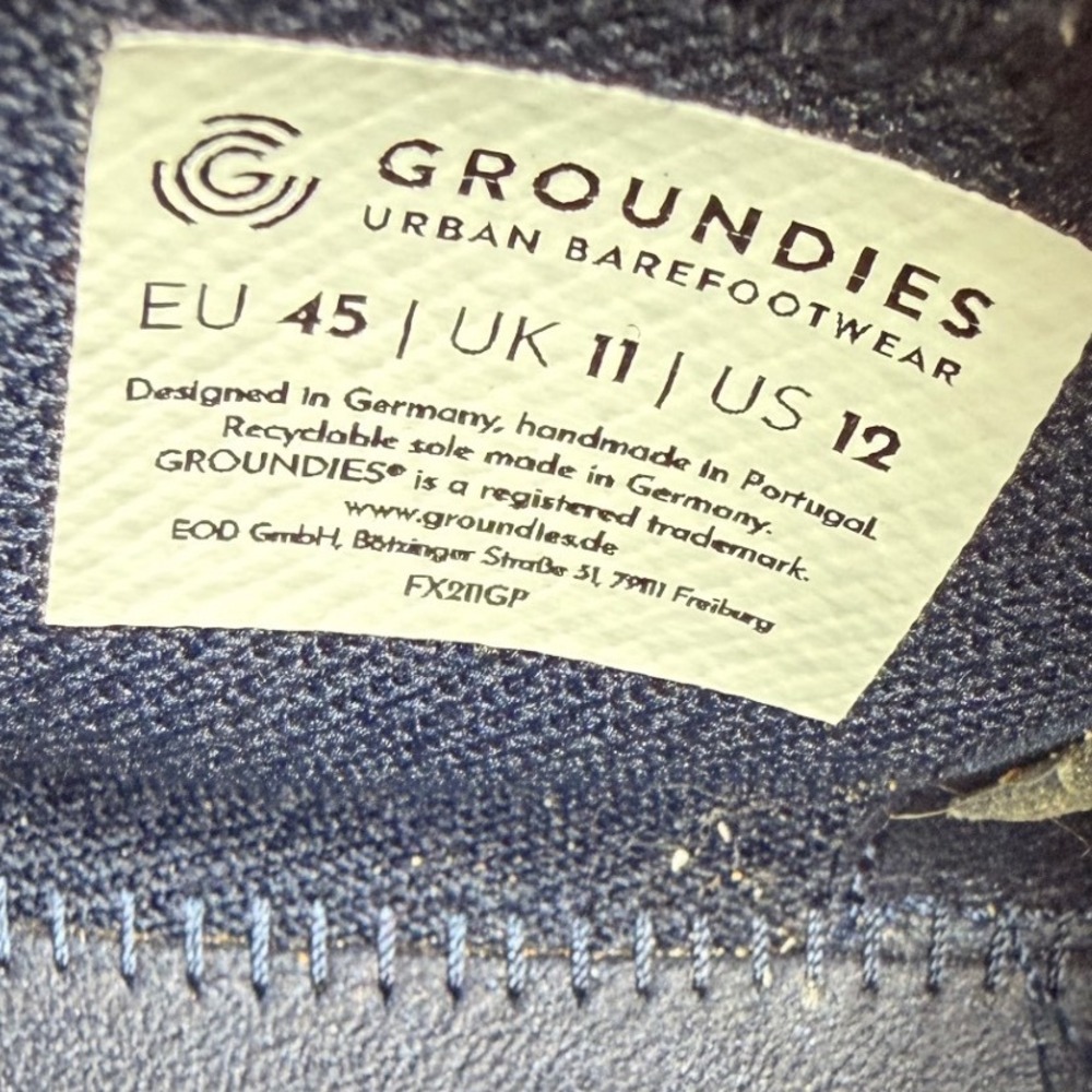 Groundies Breath Vegan Barefoot Shoes Navy Men 12 - Picture 12 of 12